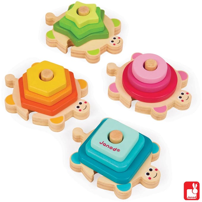 Janod - Puzzel - Stapel schildpadjes