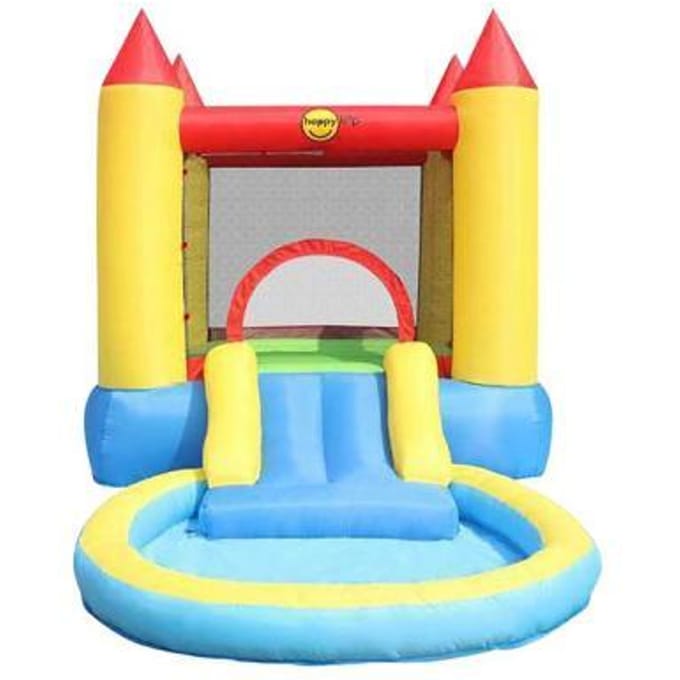 Happyhop Hop Springkasteel met glijbaan en badje Springkastelen