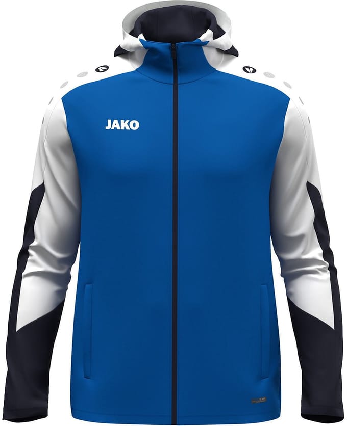 Jako Dynamic Jas Met Kap Heren - Royal / Wit / Marine | Maat: XL