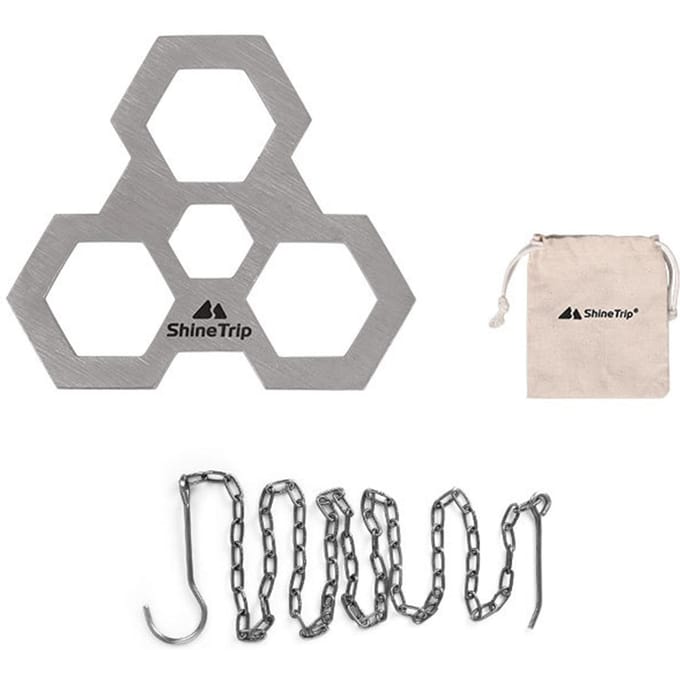 Outdoor Camping Barbecue Statief Hangrek Roestvrijstalen Kampvuur Grill Pot Hanger Type 1 gray