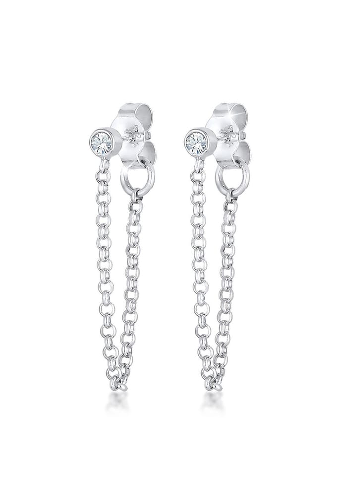 Elli Oorbellen Geo Minimal 925 Sterling Zilver Kristal