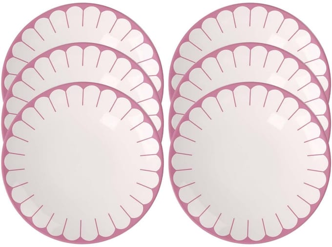 Frühstücksteller Fleur Couleur ø 21,2 cm Set van 6