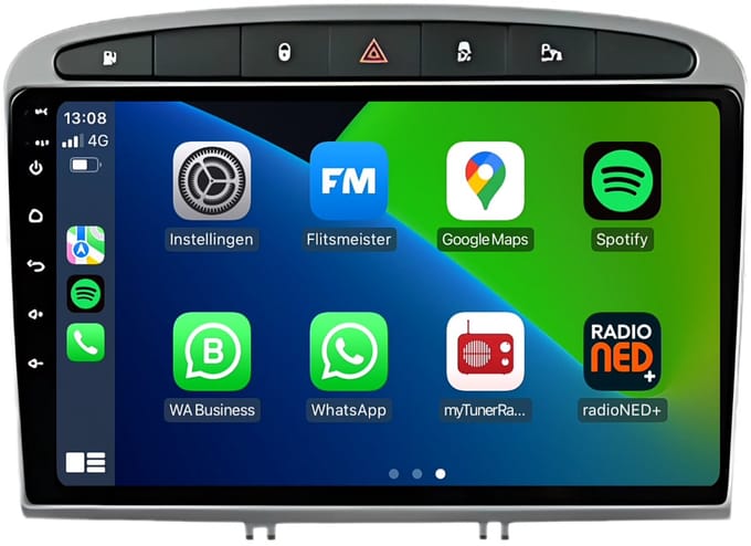 CarPlay autoradio geschikt voor Peugeot 408 308 | 2007 t/m 2013 | Android 13 | Draadloos Apple CarPlay & Android Auto | 2GB + 32GB | 8-Core processor | Davilon | 2025 model | 2007 2008 2009 2010 2011 2012 2013 | Bluetooth & Wifi