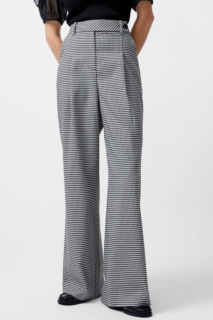 French Connection Holden Houndstooth Trouser Black/ecru Taglia: 16 | Pantaloni da completo Outlet | Donna | Nero