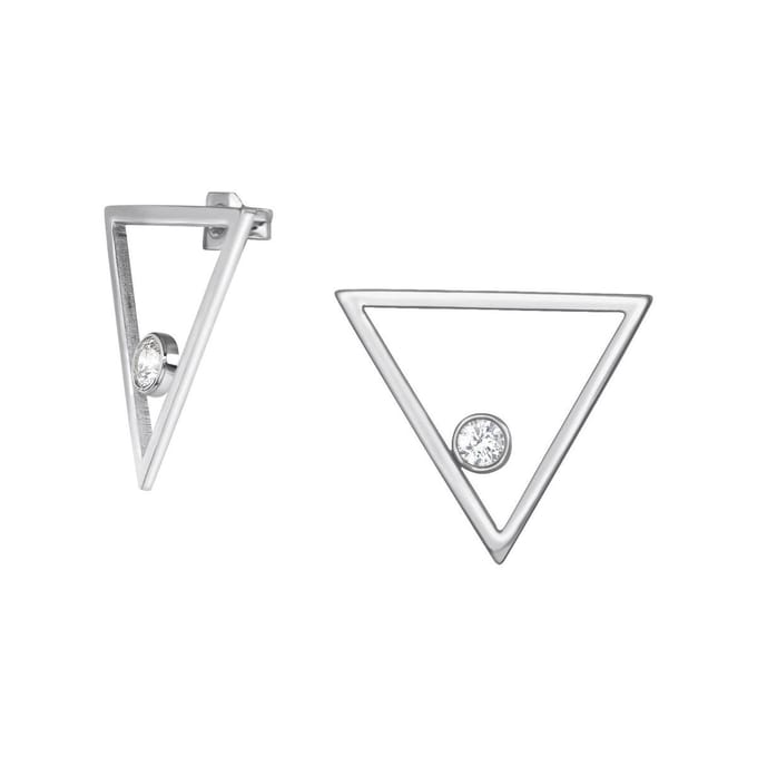 Amanto Oorbellen Boyke - 316L Staal - Driehoek - 21x18mm