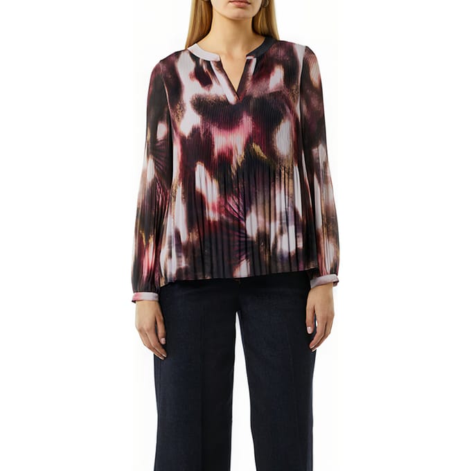 Comma  Blouses Plum Aop Maat: 40 | Blouses Outlet | Dames | Paars