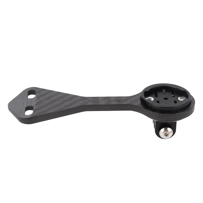 Support de potence avant en fibre de carbone pour ordinateur de vélo de guidon léger pour GARMIN black