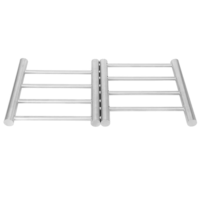 Roestvrij Staal Uitschuifbare Pannenonderzetter Isolatiematten Hittebestendige Placemat Keukengadget white