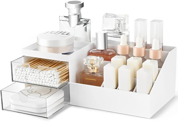 Make Up Organizer – Make-up Organizer Met Lades - Galeara design® – Organizer Make Up – Make Up Opberger – Cosmetica Organizer Wit – Bureau Organizer – Nexa