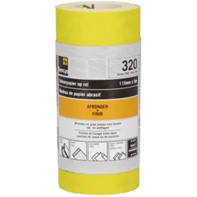 Sencys Schuurrol Geel A/o 115mm X 5m P320