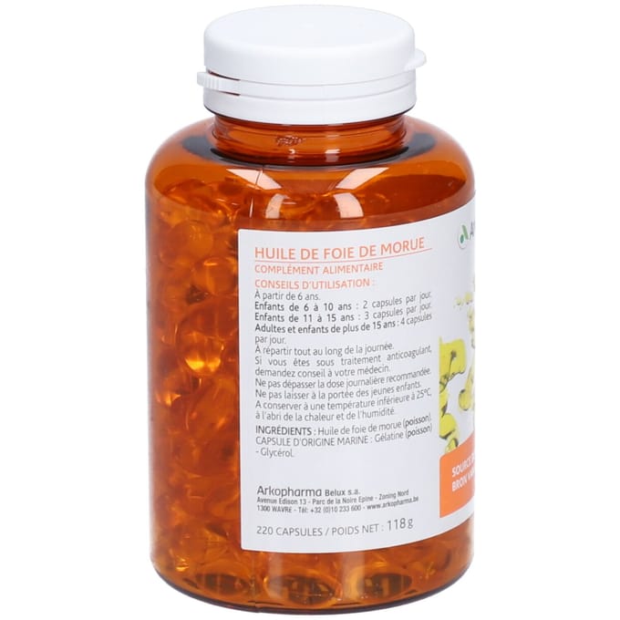 Arkopharma Levertraanolie - 220 capsules