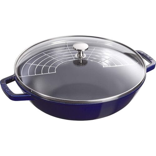STAUB gietijzeren wokpan - 30 cm, donkerblauw