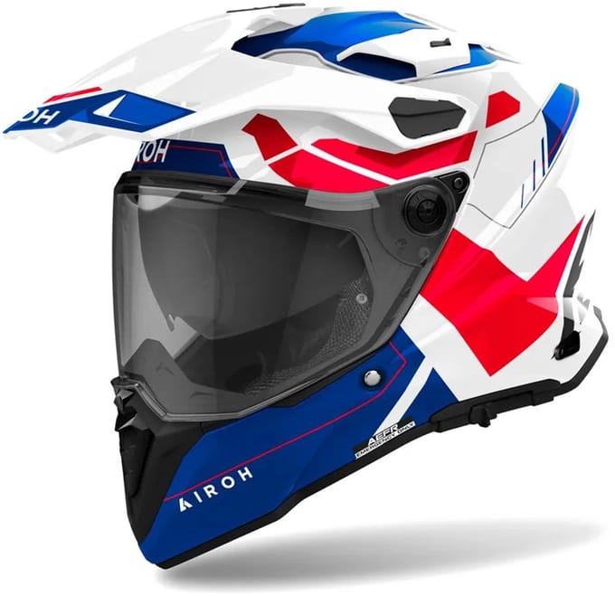 Airoh Commander 2 Reveal Wit Rood Adventure Helm - Helm