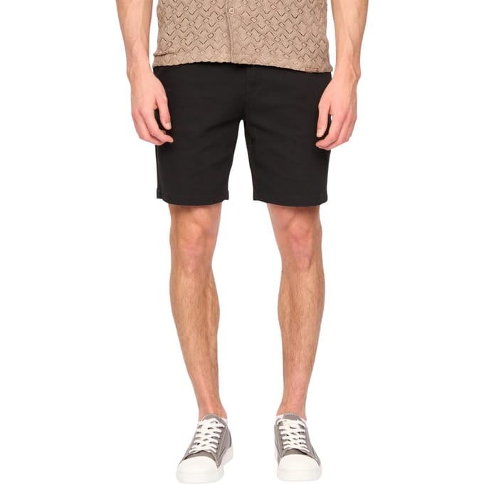 Duck and Cover Heren Everett Chino Shorts (Zwart)