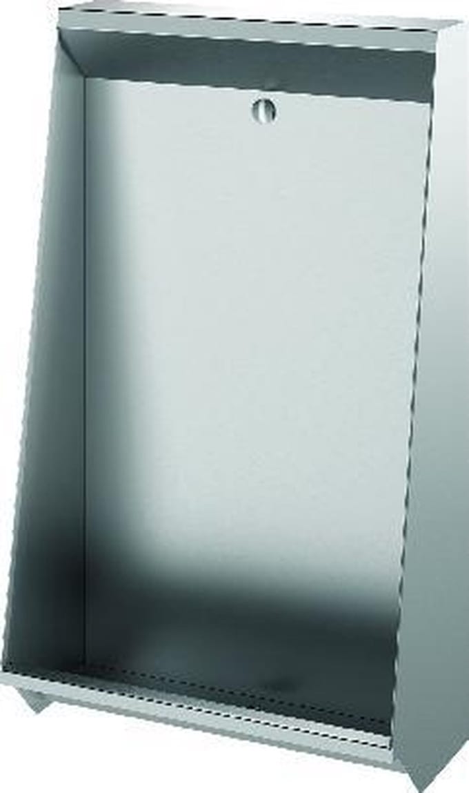 Staand inbouw urinoir L L.600 toevoer achteraan RVS 304 sat