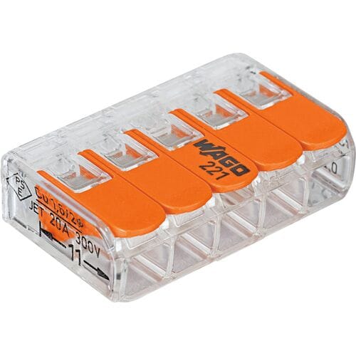 Wago verbindingsklem 0,14 - 4mm² 5-polig (8 Stuks)