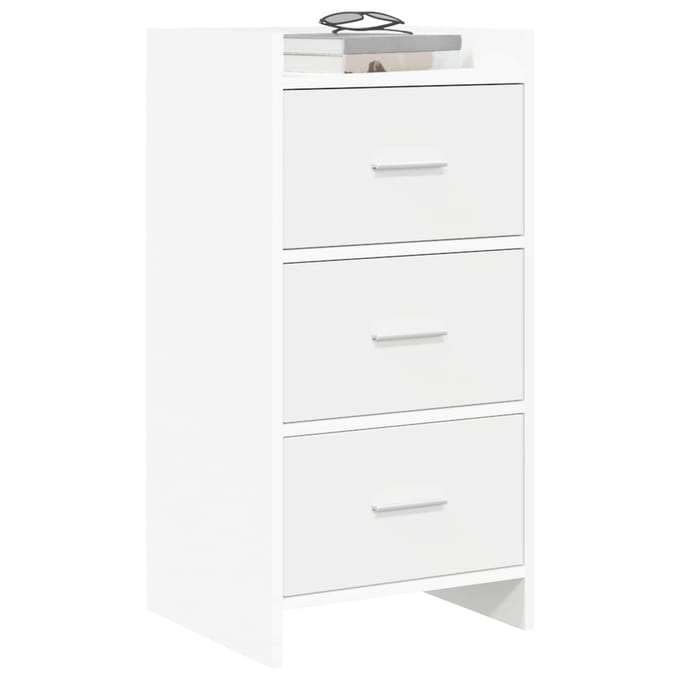 vidaXL - Dressoir - Wit - 40 - x - 36 - x - 80 - cm - Bewerkt - hout