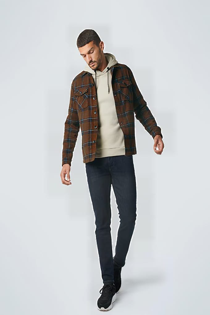 No Excess Overshirt Button Closure Check With Wool Camel Größe: XXL | Casual hemden Outlet | Herren | Braun
