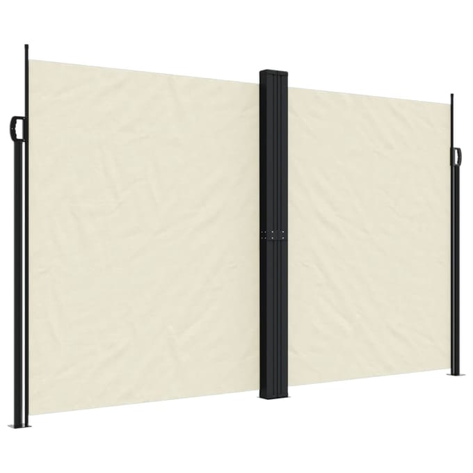 vidaXL - Windscherm - uittrekbaar - 200x1000 - cm - crèmekleurig