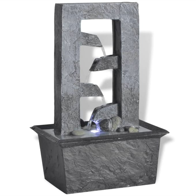Vidaxl Fontaine d'intérieur avec éclairage LED Résine Polyrésine