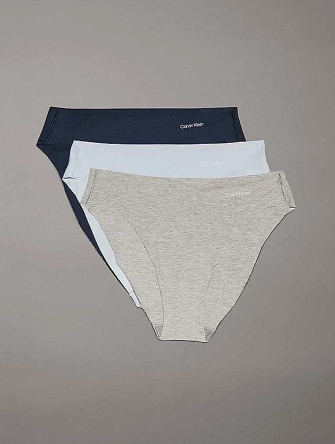 CK - 3-pack naadloze slips - Lichtblauw/Grijs/Donkerblauw - XL