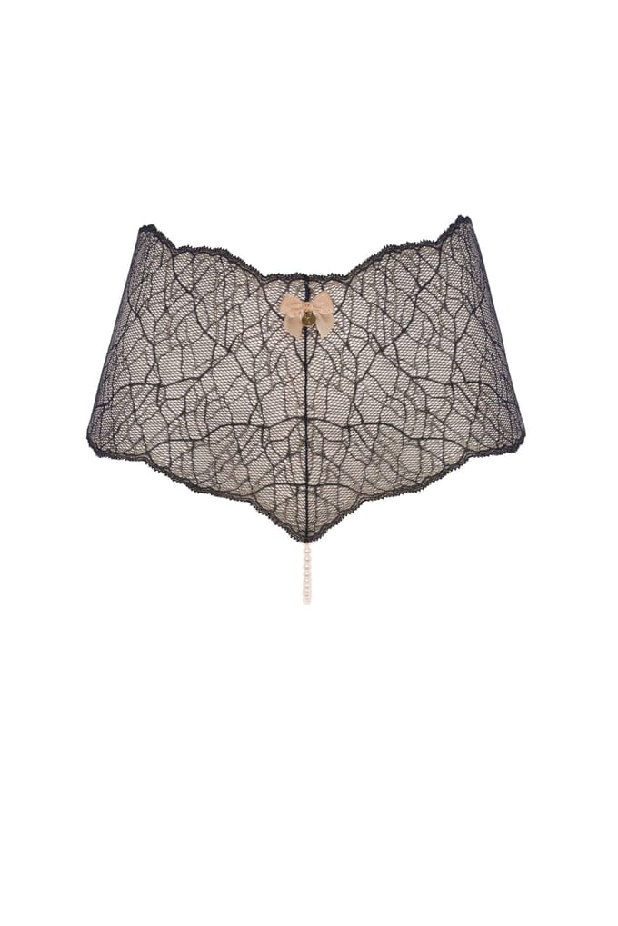 Bracli | Sydney Panty Pearl Thong Set Black | Luxury Lingerie size Plus size plus