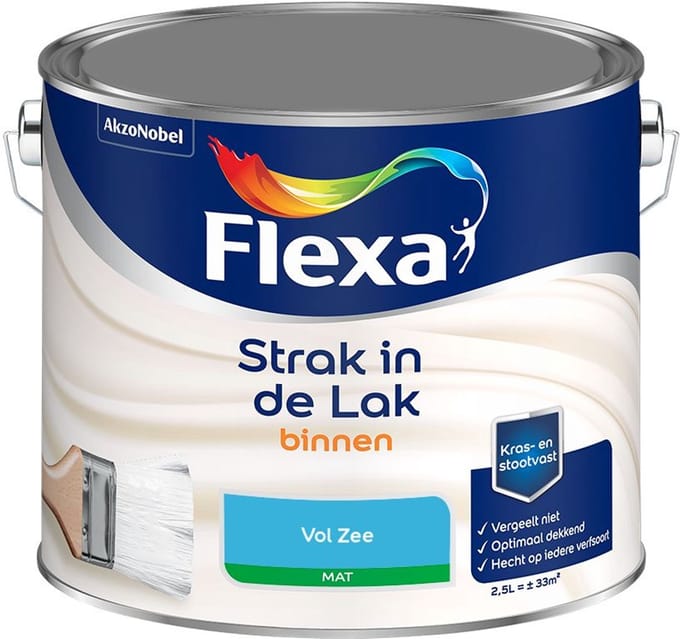 Flexa - Strak In De Lak Binnenlak Mat - Vol Zee - Mengverf - 2,5 L