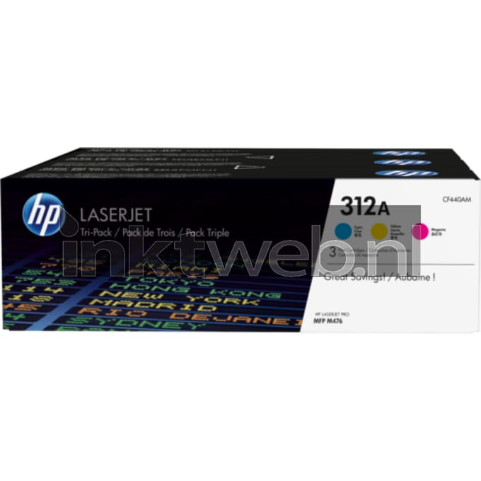 Tonercartridge hp cf440am 312a 3 kleuren