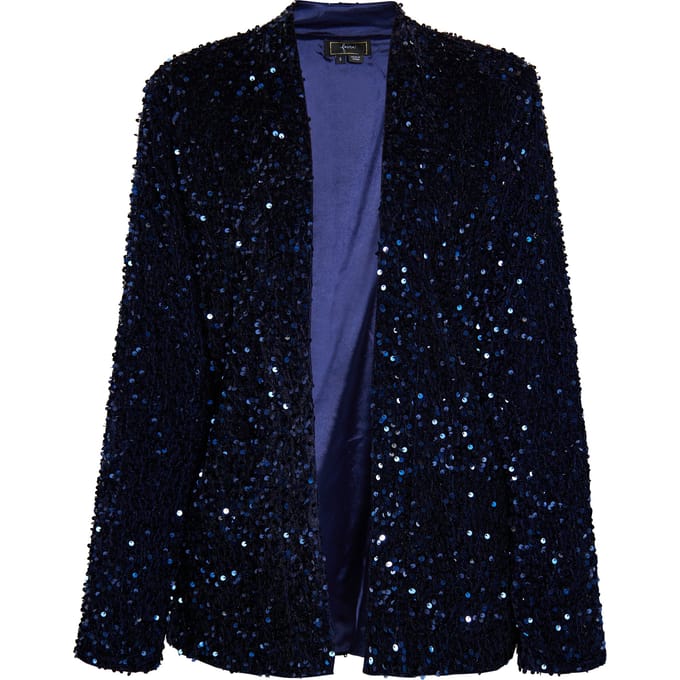 Faina Blazer met pailletten Dames marine
