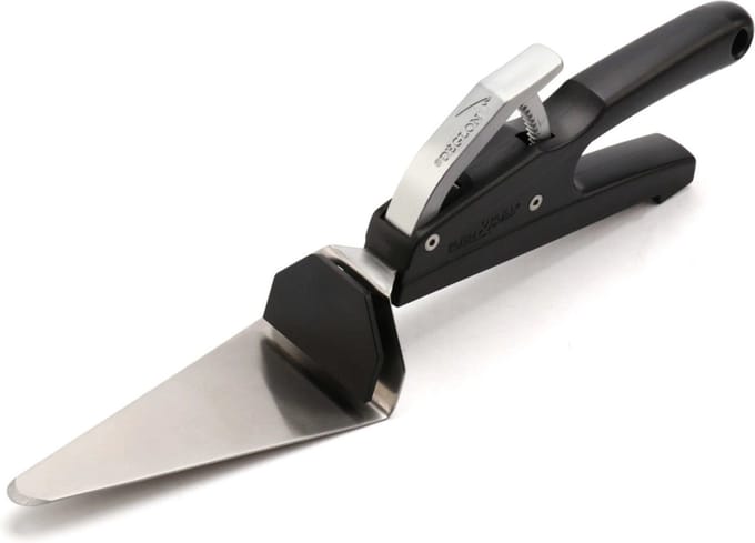 Déglon Innovatieve taartschep – push&pull systeem – roestvrij staal – ergonomisch ontwerp – 35,5 cm – zwart/zilver