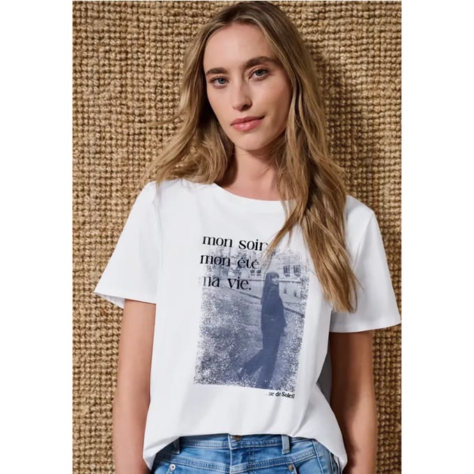 Shirt met ronde hals en fotoprint