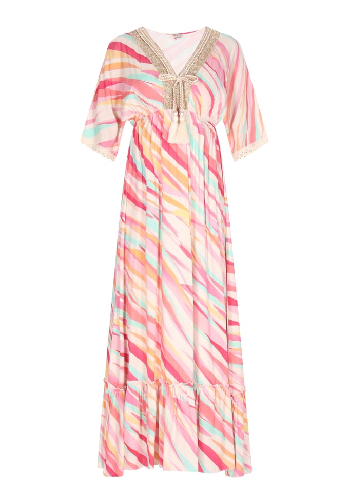 IZIA Jurk Dames Roze Veelkleurig