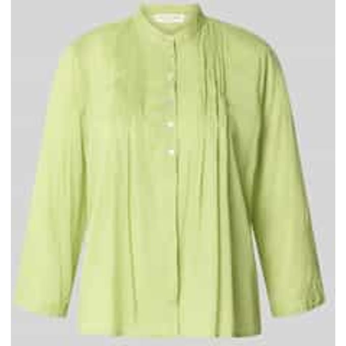 regular fit blouse met draperieën en 3/4-mouw