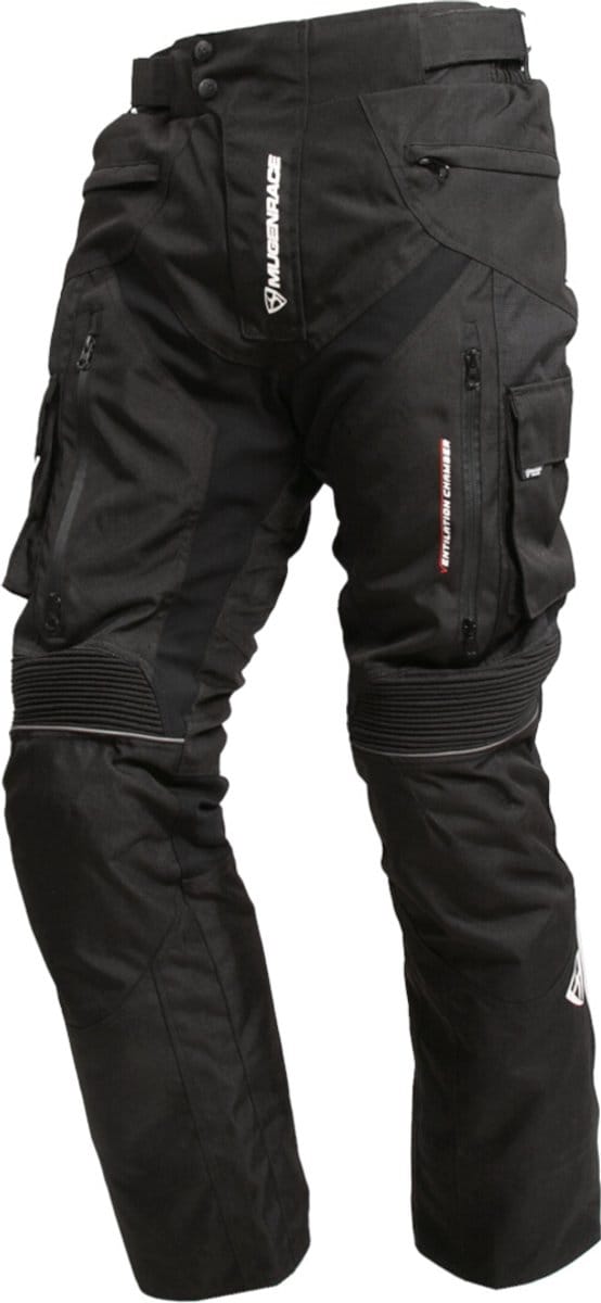 MUGENRACE Lineare Zwarte Waterdichte Textielbroek - Broek