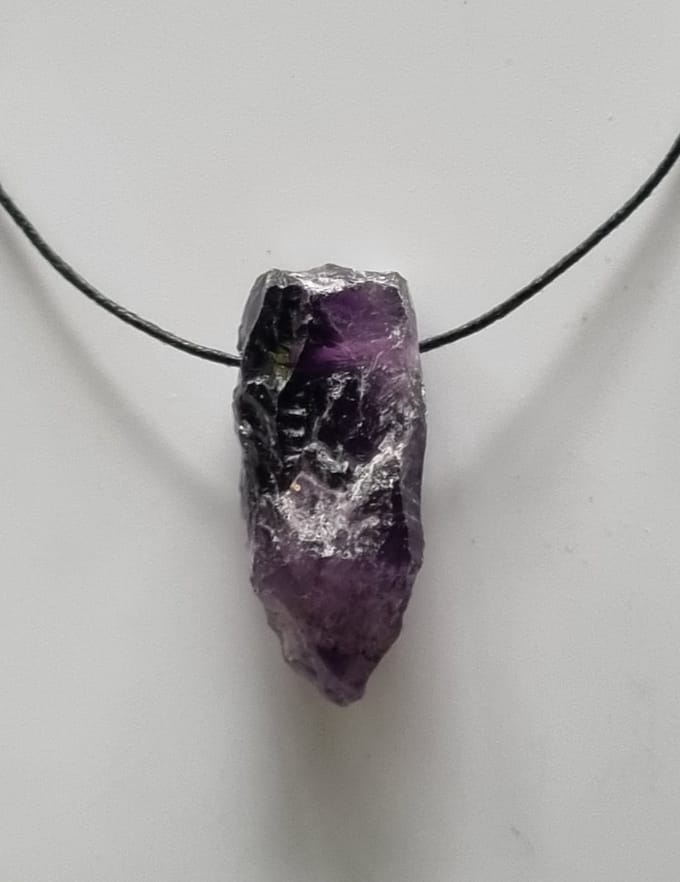 Amethyst hanger ruwe punt