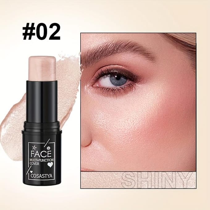 Maquillage Visage Contouring Stick Bronzer Enlumineur Multifonctionnel Éclaircissant Blush Stick Maquillage Visage Cosmétiques
