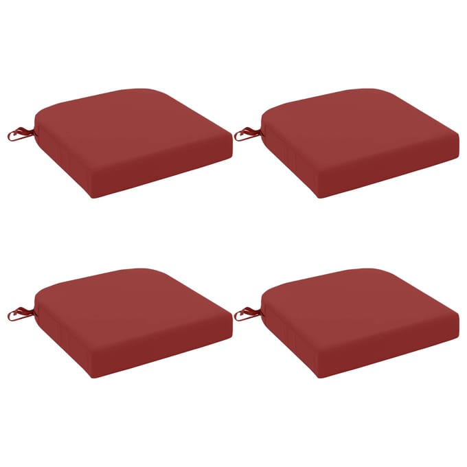 vidaXL - 4-delige - zitkussens - SOEST - 4 - pcs - 100% - Polyester - Wijnrood