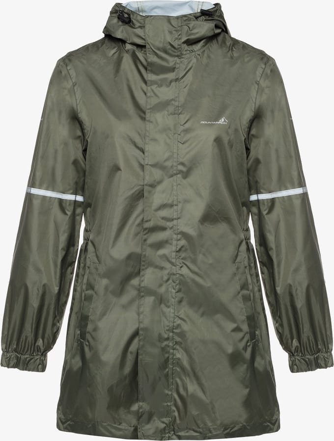 Mountain Peak dames regenparka groen - Maat S - Met capuchon - Ritssluiting