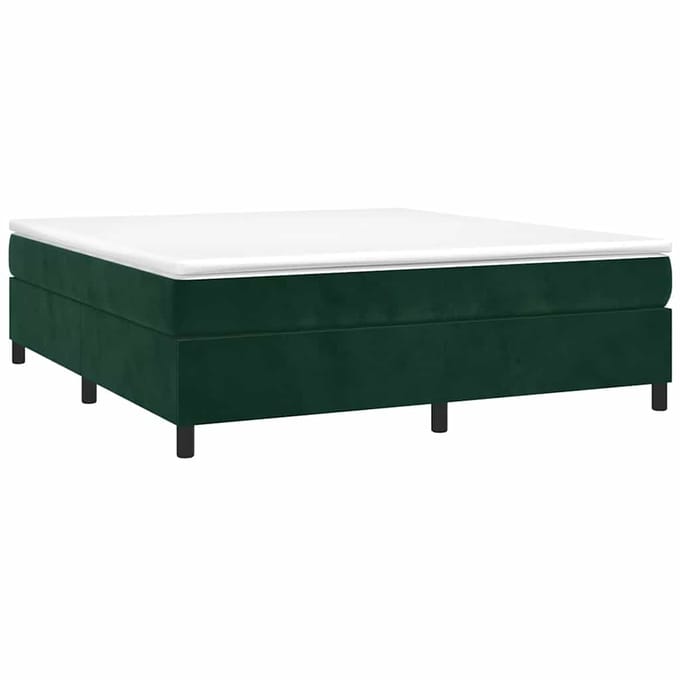 vidaXL - Boxspring - bed - 200x200 - cm - fluweel - donkergroen
