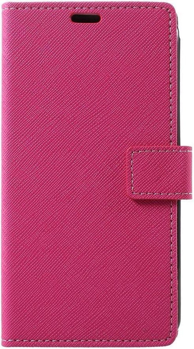 Shop4 - LG Stylus 3 Hoesje - Wallet Case Chique Leer Roze