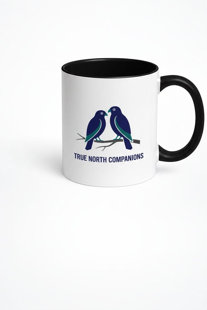 Mok 'True North Companions' met Vogels | Uniek Keramisch Design