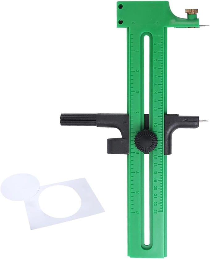 Cirkelsnijder - Papier snijder - Creatieve projecten - Precisie snijden - 19 cm - Groen