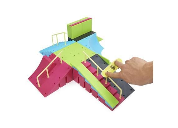 Tech Deck X-Connect Creator - Neon Mega Park Glow-in-the-dark - aanpasbare schansset met twee vingerskateboards