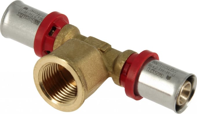 Bonfix Perskoppeling - 2x Alu-pers - 1x Binnendraad - T-koppeling - 16 x 1/2 x 16mm