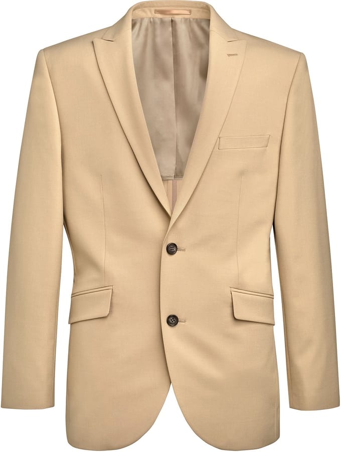 Brook Taverner Heren Colbert William, getailleerde snit BT5427 - Sand - 48 EU (38 UK)