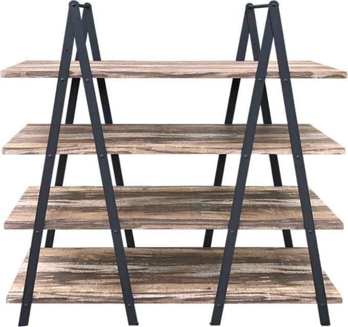 Wandkast boekenkast Stoer -  industrieel design metaal - 140  x 146 cm