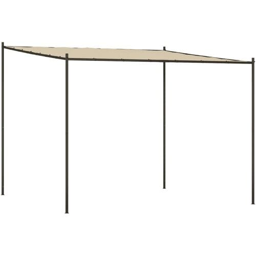 vidaXL - Prieel - 3x3 - m - 180 - g/m² - stof - en - staal - beige