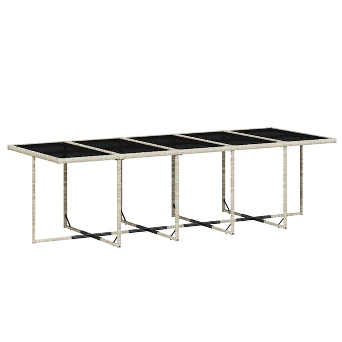 vidaXL - 15-delige - Tuinset - met - kussens - poly - rattan - lichtgrijs