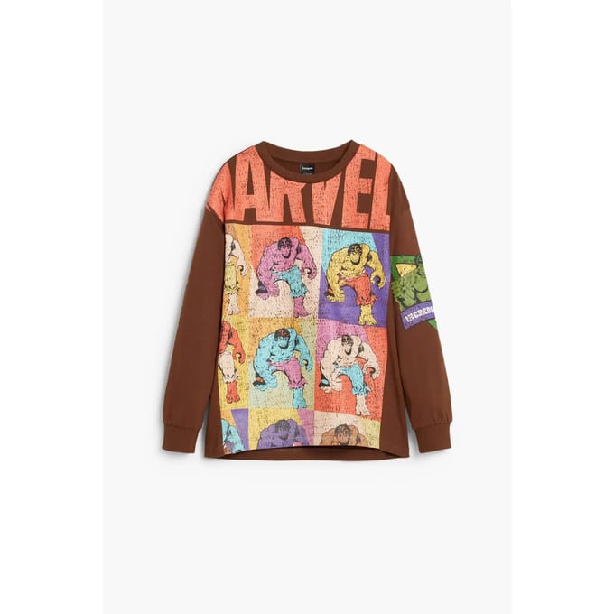 Junior Sweatshirt Desigual Hulk Marvel