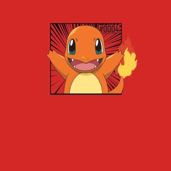 Pokémon Pokédex Charmander #0004 Hoodie - Red - XXL